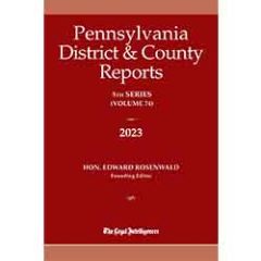 Pennsylvania District and County Reports Bound
