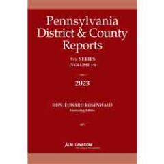 Pennsylvania District and County Reports Bound