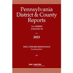 Pennsylvania District and County Reports Bound