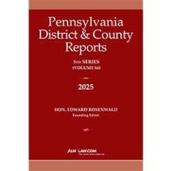 Pennsylvania District and County Reports Bound