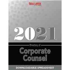 Directory of Corporate Counsel-Texas (Spreadsheet Download)